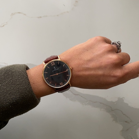 Kapten & son campus 40mm black and brown watch